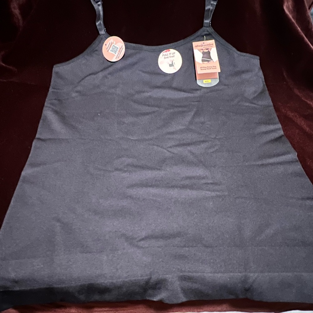 Shapermint Black Fitted Camisole‎ Top 4xl